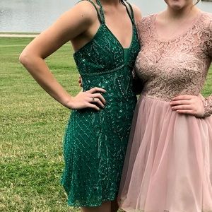 Emerald Homecoming dress